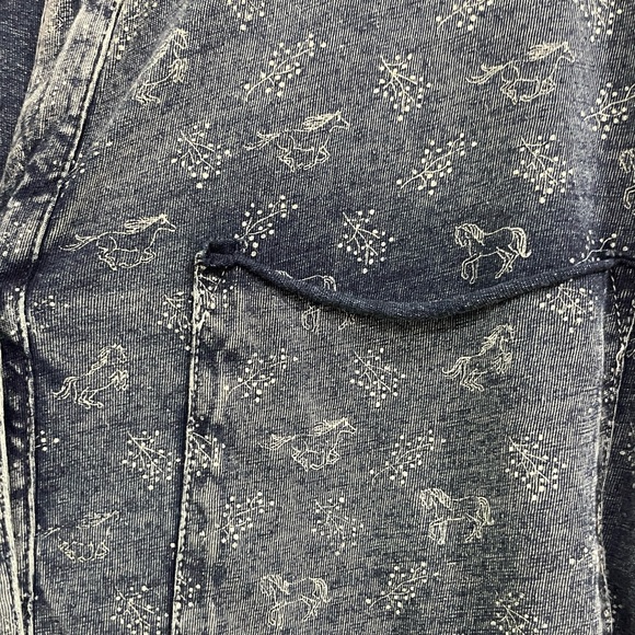 Sundance Horse & Floral Chambray Shirt | Western Boho Coastal Cowgirl | Medium - Picture 3 of 4